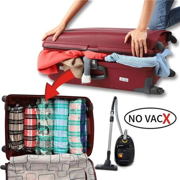 12 Compression Bags for Travel Vacuum Packing, Travel Space Saver Bags - Picture 5 of 6